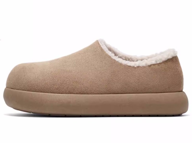 画像2: Unisex Mid-top sheepskin warm flat slip-on  boots　男女兼用ユニセックスミッドトップシープスキンウォームフラットスリッポンブーツ (2)