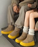 画像3: Unisex Unisex platform leather snow boots　男女兼用ユニセックスユニセックス厚底レザースノーブーツ (3)