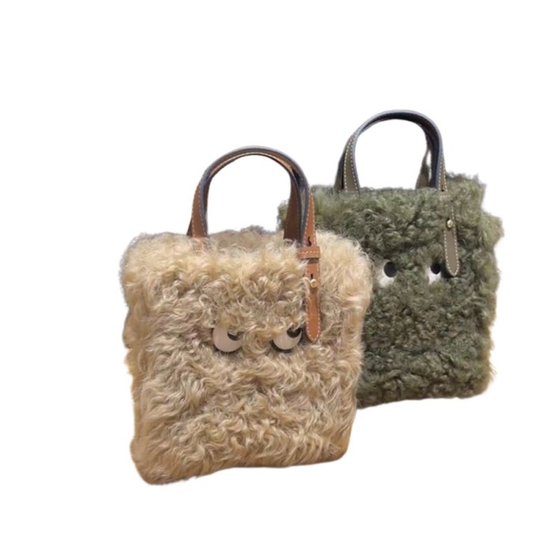 画像2: Eyeball Fluffy Fur Tote Shoulder Bag　アイボールフワフワファートートショルダーバッグ (2)