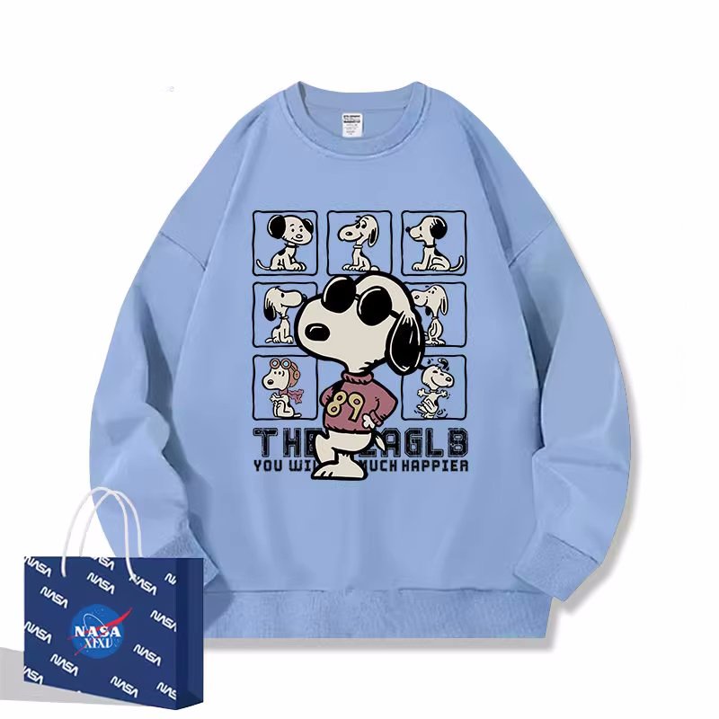画像4: Unisex Box Snoopy print sweatshirt　 男女兼用ボックススヌーピープリントスウェット プルオーバー トレーナー (4)