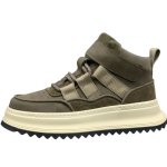 画像1: Men'sThick-soled leather high-top sneaker boots Y2K style 　メンズ  厚底 レースアップ ハイカット スニーカー ブーツ Y2K  (1)