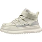 画像4: Men'sThick-soled leather high-top sneaker boots Y2K style 　メンズ  厚底 レースアップ ハイカット スニーカー ブーツ Y2K  (4)