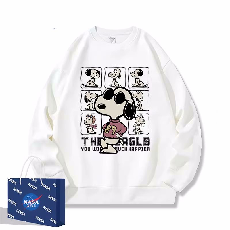 画像6: Unisex Box Snoopy print sweatshirt　 男女兼用ボックススヌーピープリントスウェット プルオーバー トレーナー (6)