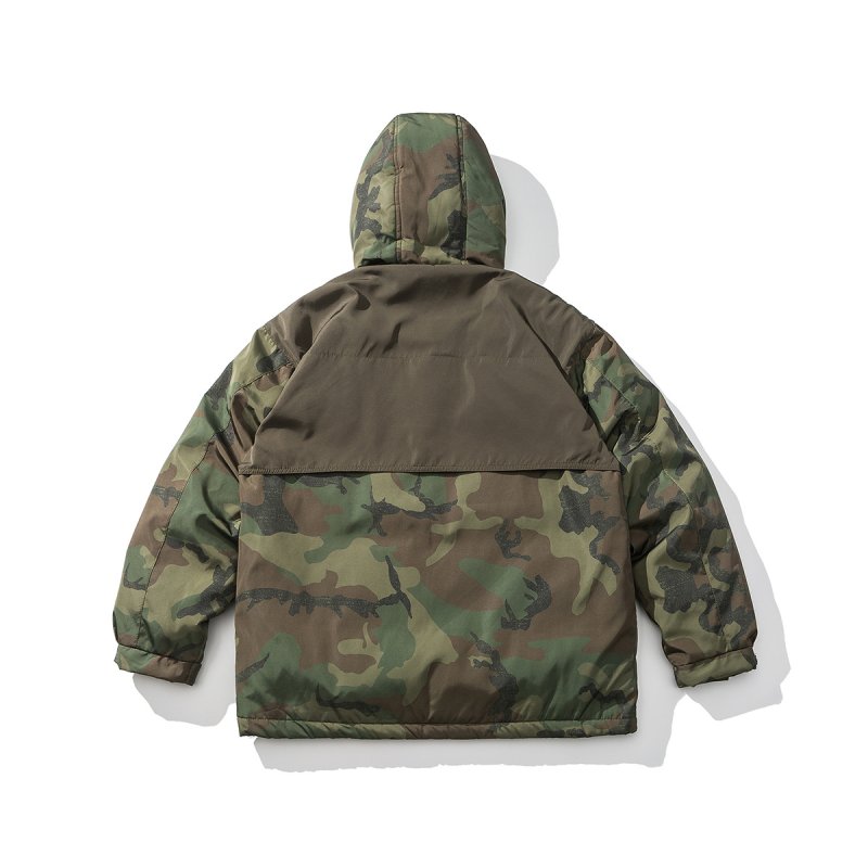 画像3: Camouflage Hooded Down Jacket Coat blouson  ユニセックス 男女兼用 カモフラージュ迷彩 フーディダウンジャケット ブルゾン (3)