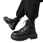 画像3: Men's Knit Green Bottom Lace-up Martin boots メンズ グリーンボトム レースアップ ニット 編み上げ マーティンブーツ (3)