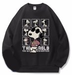 画像1: Unisex Box Snoopy print sweatshirt　 男女兼用ボックススヌーピープリントスウェット プルオーバー トレーナー (1)