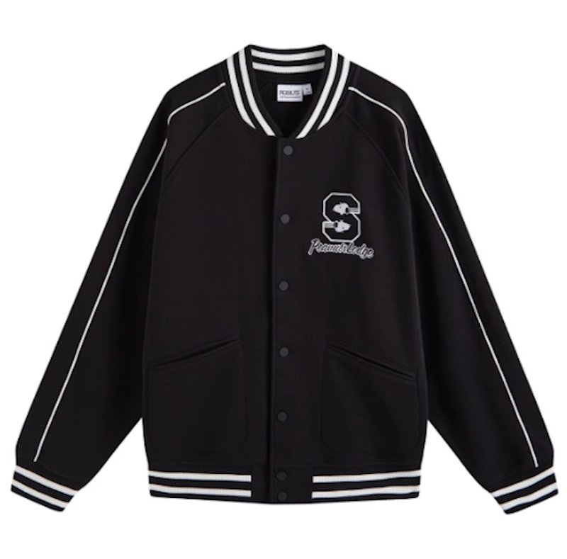 画像1: Snoopy Peanuts Lodge Emblem Stadium Jacket blouson スヌーピーピーナッツロッジエンブレムスタジャンジャケットスタジャンブルゾン (1)