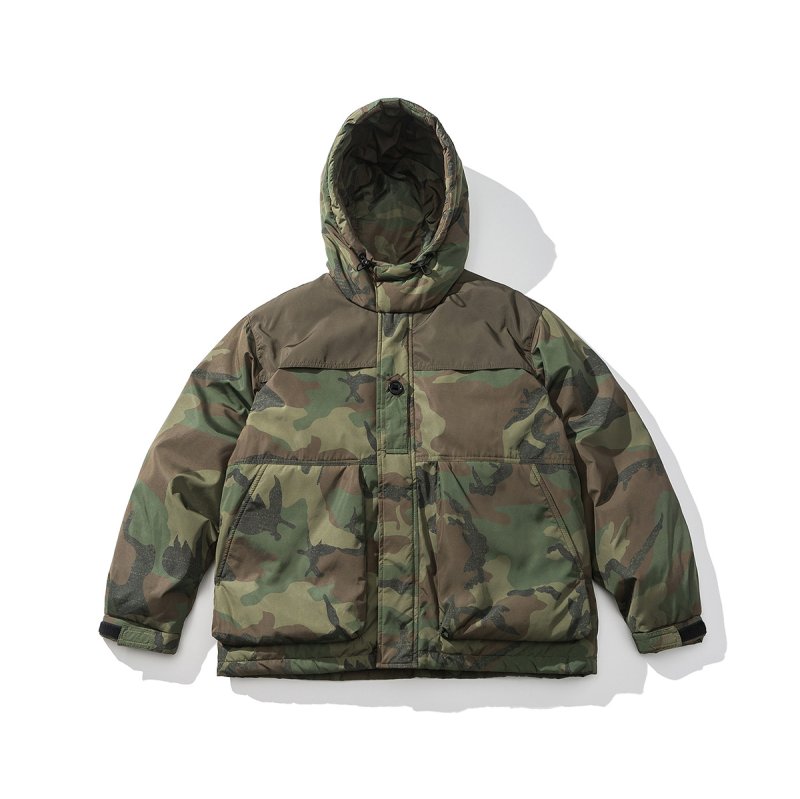 画像2: Camouflage Hooded Down Jacket Coat blouson  ユニセックス 男女兼用 カモフラージュ迷彩 フーディダウンジャケット ブルゾン (2)