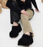 画像5: Women's Mongolian fiber fur platform pumps shoes slip-ons  モンゴリアンファイバーファー厚底パンプススリッポンシューズ (5)