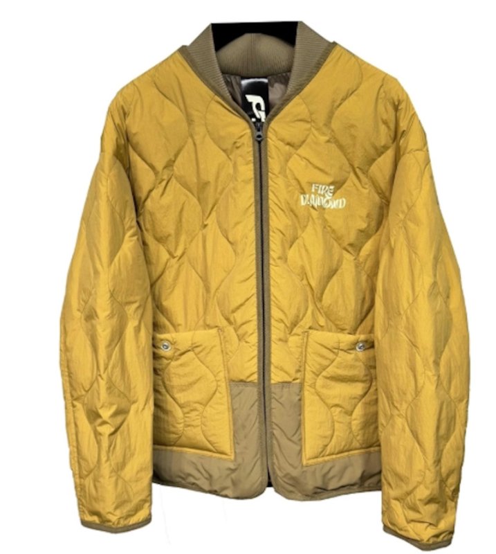 画像2: Fire Diamond Quilted Down Jacket blouson  ユニセックス 男女兼用 ファイアーダイアモンドキルティングダウンジャケット ブルゾン (2)