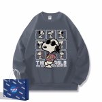 画像3: Unisex Box Snoopy print sweatshirt　 男女兼用ボックススヌーピープリントスウェット プルオーバー トレーナー (3)