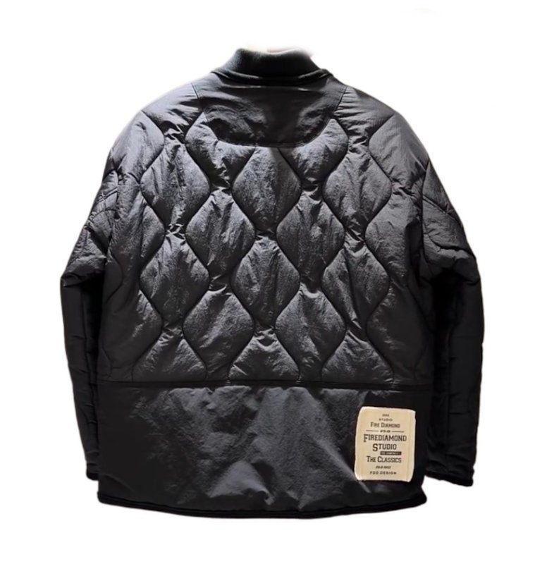 画像6: Fire Diamond Quilted Down Jacket blouson  ユニセックス 男女兼用 ファイアーダイアモンドキルティングダウンジャケット ブルゾン (6)