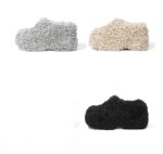 画像4: Women's Mongolian fiber fur platform pumps shoes slip-ons  モンゴリアンファイバーファー厚底パンプススリッポンシューズ (4)