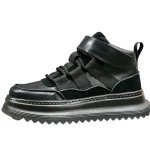 画像3: Men'sThick-soled leather high-top sneaker boots Y2K style 　メンズ  厚底 レースアップ ハイカット スニーカー ブーツ Y2K  (3)
