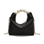 画像6: Portable Pearl Handledenim bucket bag Tote Bag  ポータブル パール 真珠 デニム バケット トート ショルダーバッグ (6)