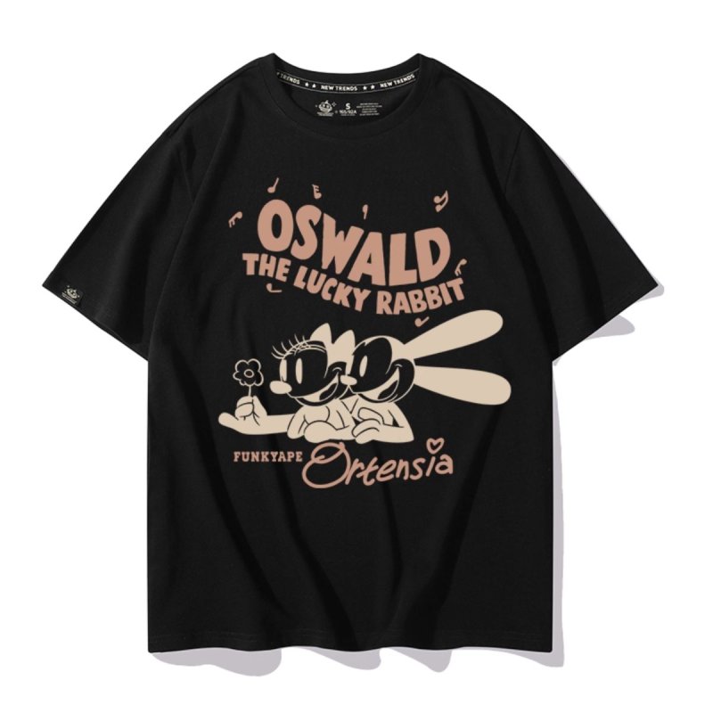 画像8: Oswald the Lucky Rabbit  Tshirts ユニセックス男女兼用 オズワルド・ザ・ラッキー・ラビット プリント 半袖 Tシャツ (8)