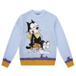 画像1: Felix the Cat Knit Crewneck Sweater ユニセックス 男女兼用フィリックス・ザ・キャットニット丸首セーター (1)