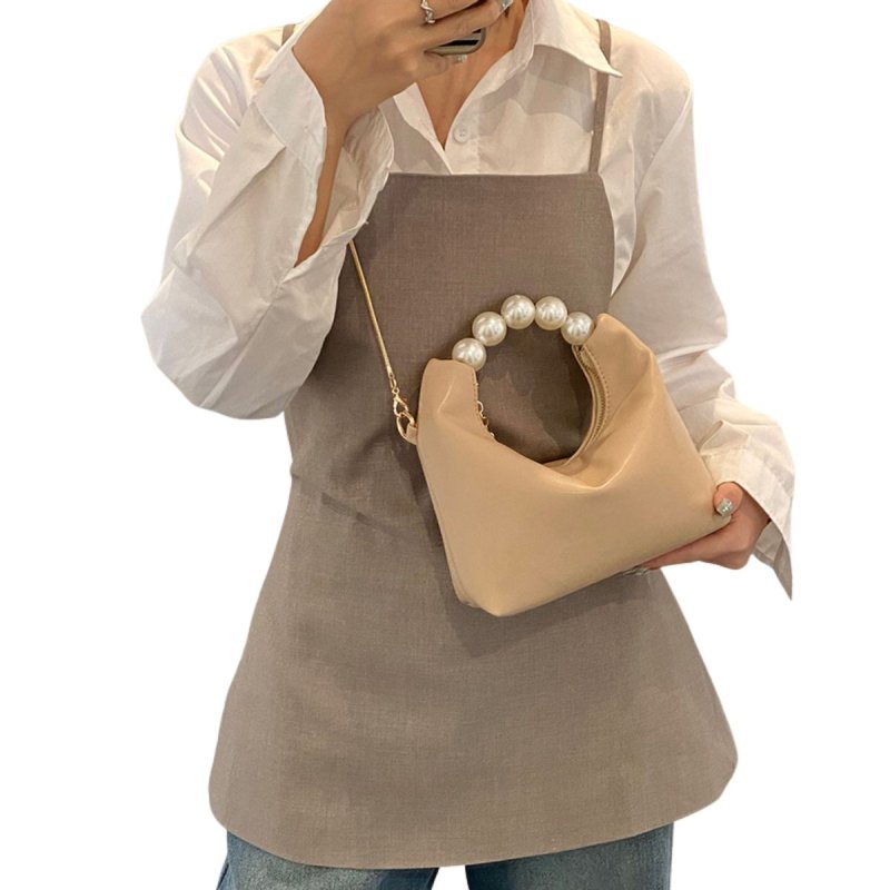 画像8: Portable Pearl Handledenim bucket bag Tote Bag  ポータブル パール 真珠 デニム バケット トート ショルダーバッグ (8)
