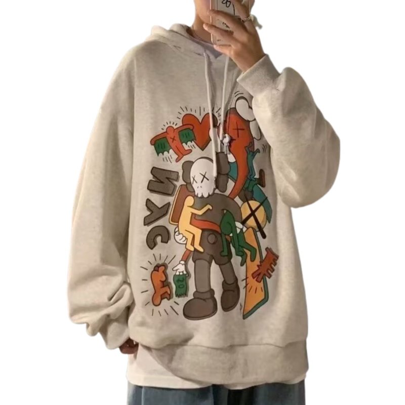 画像2: KAWS SESAME STREET Unisex hoodieユニセックス 男女兼用 カウズ セサミストリート プリント パーカー (2)