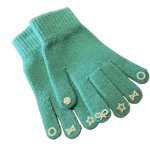 画像2: Women's Pearl & Heart Touchscreen Compatible Five-Finger Gloves　パール&ハート5本指手袋　グローブ　スマホ対応 (2)