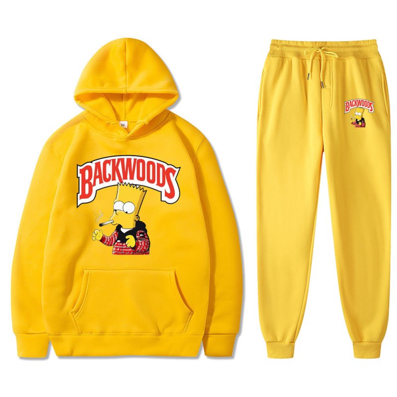 画像4: Bart simpson The simpsons print Backwoods set up ユニセックス男女兼用 バートシンプソン バックウッズ プリント セットアップフーディパーカースウェットトレーナー (4)