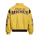 画像4: Mickey Mouse & Pluto stand-collar quilted stadium jacket baseball uniform jacket blouson ユニセックス 男女兼用ミッキーマウス＆プルートスタンドカラー 中綿キルティングジャケットスタジアムジャンパー スタジャンブルゾン (4)