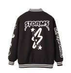 画像3: Storm Never Last Stadium  jacket baseball uniform jacket blouson ユニセックス 男女兼用Storm Never Lastロゴ スタジアムジャンパー スタジャン ジャケットブルゾン (3)