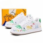 画像13: SALE セール 25 Unisex simpson bart simpson leather lace up  leather sneakers shoes  ユニセックス男女兼用バートシンプソンプリントレザーレースアップ  スニーカー  (13)