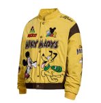 画像3: Mickey Mouse & Pluto stand-collar quilted stadium jacket baseball uniform jacket blouson ユニセックス 男女兼用ミッキーマウス＆プルートスタンドカラー 中綿キルティングジャケットスタジアムジャンパー スタジャンブルゾン (3)