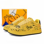 画像12: SALE セール 25 Unisex simpson bart simpson leather lace up  leather sneakers shoes  ユニセックス男女兼用バートシンプソンプリントレザーレースアップ  スニーカー  (12)