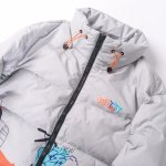 画像6: Graffiti print stand collar down jacket coat blouson  ユニセックス 男女兼用 グラフィティプリントダウンジャケット コートスタンドカラー ブルゾン (6)