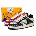 画像8: SALE セール 25 Unisex simpson bart simpson leather lace up  leather sneakers shoes  ユニセックス男女兼用バートシンプソンプリントレザーレースアップ  スニーカー  (8)