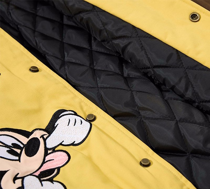 画像5: Mickey Mouse & Pluto stand-collar quilted stadium jacket baseball uniform jacket blouson ユニセックス 男女兼用ミッキーマウス＆プルートスタンドカラー 中綿キルティングジャケットスタジアムジャンパー スタジャンブルゾン (5)