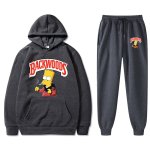 画像1: Bart simpson The simpsons print Backwoods set up ユニセックス男女兼用 バートシンプソン バックウッズ プリント セットアップフーディパーカースウェットトレーナー (1)