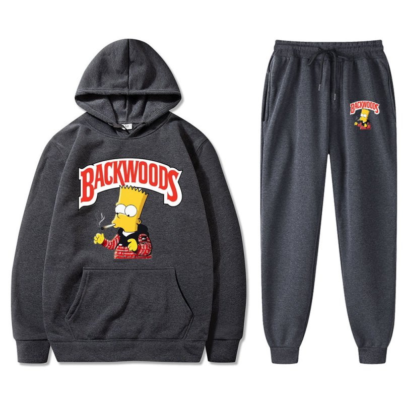 画像1: Bart simpson The simpsons print Backwoods set up ユニセックス男女兼用 バートシンプソン バックウッズ プリント セットアップフーディパーカースウェットトレーナー (1)