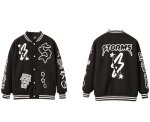画像1: Storm Never Last Stadium  jacket baseball uniform jacket blouson ユニセックス 男女兼用Storm Never Lastロゴ スタジアムジャンパー スタジャン ジャケットブルゾン (1)