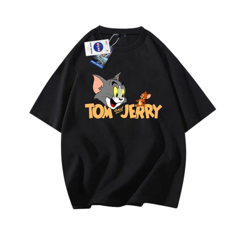 画像1: NASA x Tom and Jerry Print Tshirt ユニセックス男女兼用 NASA ナサ×トムとジェリー トム＆ジェリープリント半袖 Tシャツ (1)