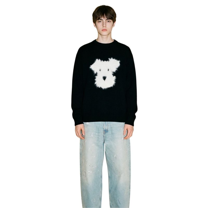 画像5: SALE セール Unisex Fluffy puppy dog round neck sweater knit  男女兼用 モコモコパピー ドッグ 犬 ラウンドネックセーターニット (5)