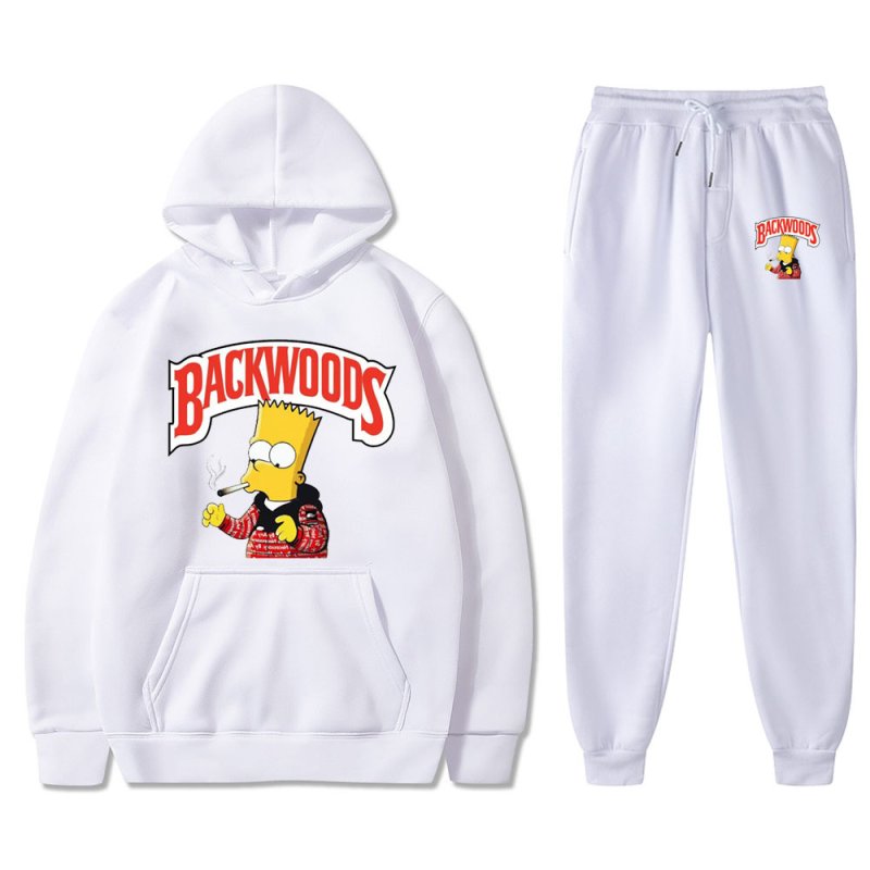画像2: Bart simpson The simpsons print Backwoods set up ユニセックス男女兼用 バートシンプソン バックウッズ プリント セットアップフーディパーカースウェットトレーナー (2)