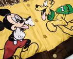 画像6: Mickey Mouse & Pluto stand-collar quilted stadium jacket baseball uniform jacket blouson ユニセックス 男女兼用ミッキーマウス＆プルートスタンドカラー 中綿キルティングジャケットスタジアムジャンパー スタジャンブルゾン (6)