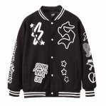画像2: Storm Never Last Stadium  jacket baseball uniform jacket blouson ユニセックス 男女兼用Storm Never Lastロゴ スタジアムジャンパー スタジャン ジャケットブルゾン (2)