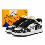 画像11: SALE セール 25 Unisex simpson bart simpson leather lace up  leather sneakers shoes  ユニセックス男女兼用バートシンプソンプリントレザーレースアップ  スニーカー  (11)