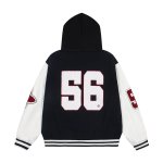 画像7: Hoodie colorblock stadium jacket baseball uniform jacket blouson ユニセックス 男女兼用フーディカラーブロック 家紋刺繍 ジャケット スタジアムジャンパー スタジャン ジャケットブルゾン (7)