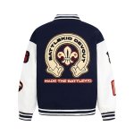 画像7: Cross and lily embroidery stadium jacket baseball uniform jacket blouson ユニセックス 男女兼用クロス&リリーゆり刺繍 ジャケット スタジアムジャンパー スタジャン ジャケットブルゾン (7)