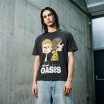 画像2: SALE セール Unisex Snoopy x Oasis Short Sleeve T-Shirt short-sleeved T-shirt ユニセックス 男女兼用 スヌーピー×オアシス半袖ヴィンテージスタイルTシャツ  (2)