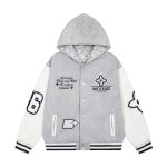 画像3: Hoodie colorblock stadium jacket baseball uniform jacket blouson ユニセックス 男女兼用フーディカラーブロック 家紋刺繍 ジャケット スタジアムジャンパー スタジャン ジャケットブルゾン (3)