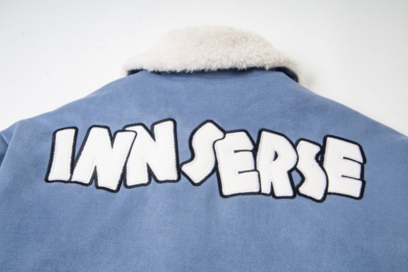 画像7: Bugs Bunny denim fur collar stadium jacket baseball uniform jacket blouson ユニセックス 男女兼用バックスバニー刺繍ファーカラーデニムジャケット スタジアムジャンパー スタジャン ジャケットブルゾン (7)