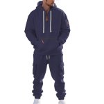 画像3: Half-zip hoodie and cargo pants sweatsuit set　ユニセックス男女兼用 ハーフジップフーディ＆カーゴパンツスウェット セットアップ (3)