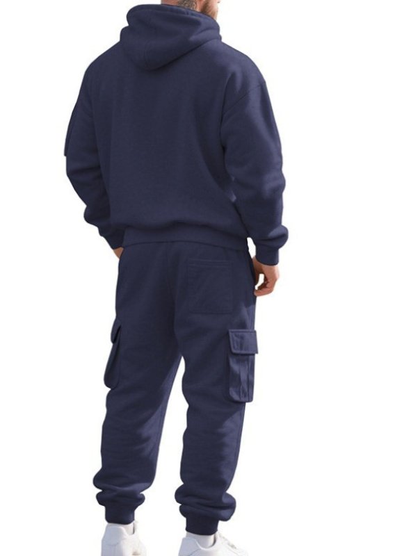 画像12: Half-zip hoodie and cargo pants sweatsuit set　ユニセックス男女兼用 ハーフジップフーディ＆カーゴパンツスウェット セットアップ (12)