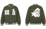 画像2: Kenvibe American Retro Letter Applique Embroidered  Stadium Jacket BASEBALL JACKET baseball uniform jacket blouson  ユニセックス 男女兼用 アメリカンレトロレターアップリケ刺繍スタジアムジャンパー スタジャン MA-1 ボンバー ジャケット ブルゾン (2)